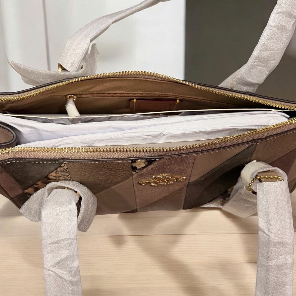 NWT Coach CCJ05 Patchwork Asher Shoulder Bag &  CCR27 Snap Patchwork Wallet - Picture 5 of 10